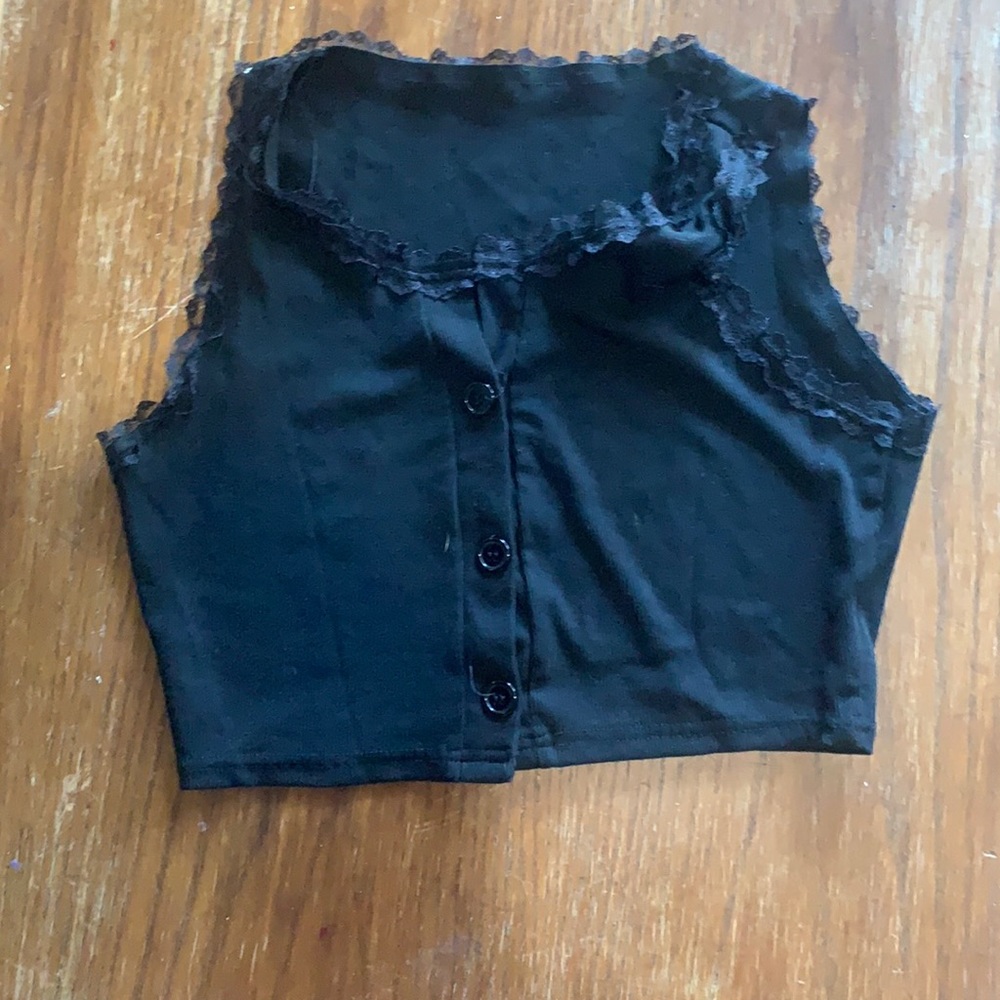 Black crop top